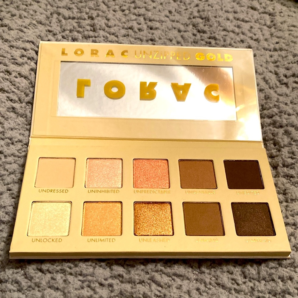 NWOT New Lorac Unzipped Gold Eye Shadow Palette - Palette Only